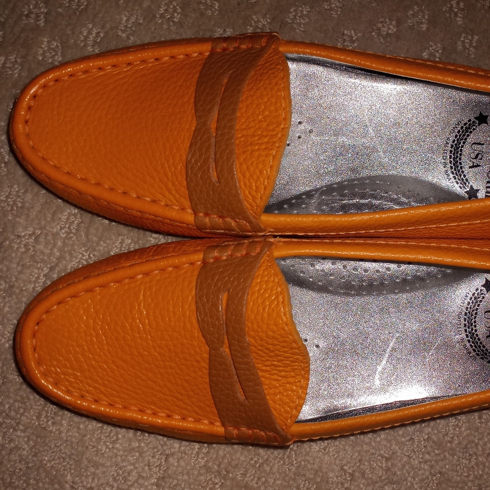NEW Orange Loafers
